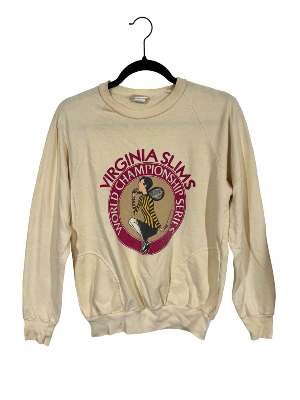 Vintage 1986 Virginia Slims Champion Tennis Madison Square Garden Sweatshirt - Picture 2 of 10
